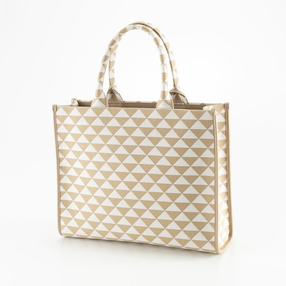Prada Triangolo Jacquard Tote Bag - Picture 1 of 7